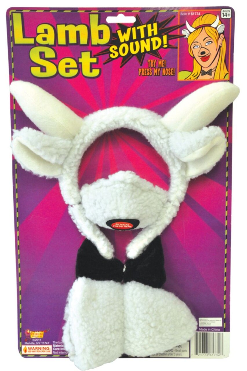 The Costume Center White and Black Lamb Set with Sound Unisex Child Halloween Costume Accessory - One Size
